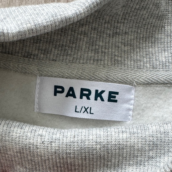 Parke Varsity Mockneck- Classic Grey/White L/XL - Picture 2 of 4